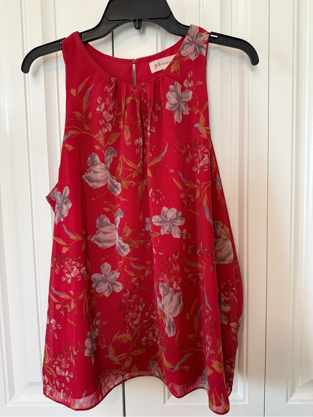 Philosophy Red Floral Sleeveless Camisole